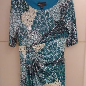 Connected Apparel Multi Green Dress